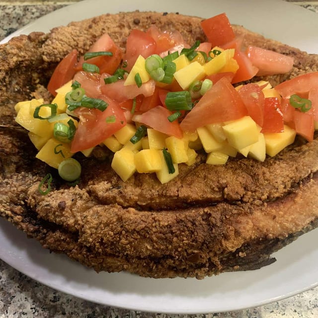 Fried Marinated Bangus.