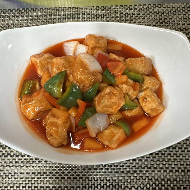 Sweet and Sour Tofu.